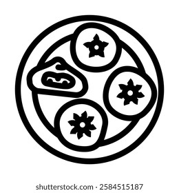 steamed buns chinese cuisine line icon vector. steamed buns chinese cuisine sign. isolated contour symbol black illustration