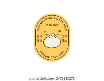 Steamed buns logo design vector template. Chinese steamed bun.