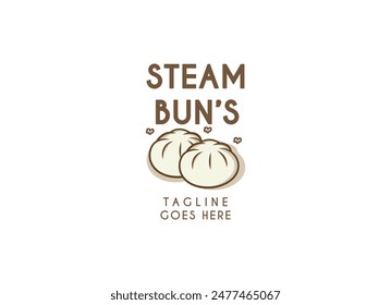 Steamed buns logo design vector template. Chinese steamed bun.