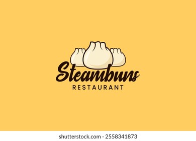 Steamed buns logo design vector template. Chinese steamed bun.