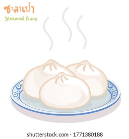 Buns al vapor en idioma tailandés significa "Graciosos bollos al vapor"
