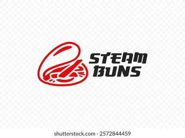 Steamed buns vector logo design