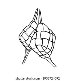 Steamed diamond shaped rice, Hand Drawn Illustration