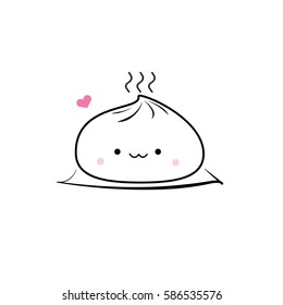 cartoon steamed bun images stock photos vectors shutterstock https www shutterstock com image vector steamed dumplings dim sum cartoon poster 586535576