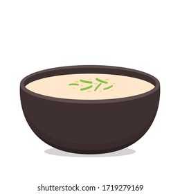 Steamed egg vector. Steamed egg in bowl. wallpaper.