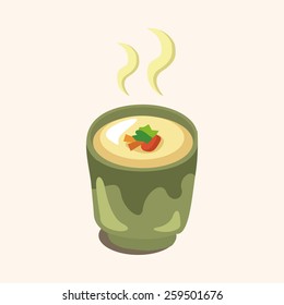Steamed eggs theme elements
