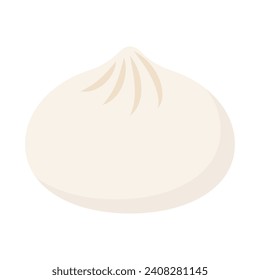 Steamed meat bun icon. Bao icon. Vector.