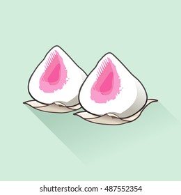 Steamed peach shaped bun