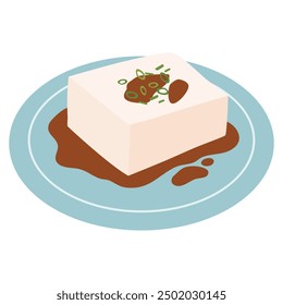 Steamed Tofu with Ginger and Soy Sauce