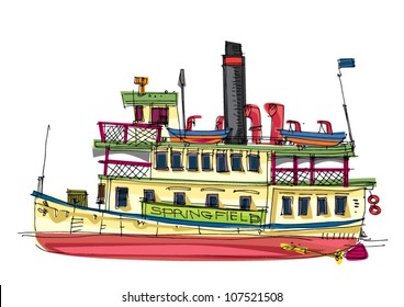 steamer - cartoon