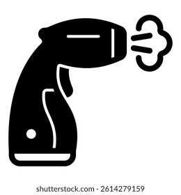 Steamer for clothes solid icon, laundry service concept. Vector graphics. Electric steam device tool sign on white background, glyph style mobile or design