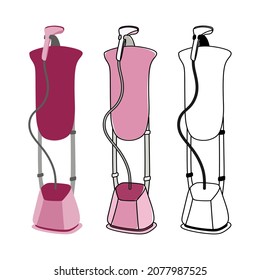 Steamer for clothes Vector illustration in a flat style