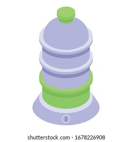 Steamer equipment icon. Isometric of steamer equipment vector icon for web design isolated on white background