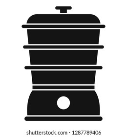 Steamer icon. Simple illustration of steamer vector icon for web design isolated on white background