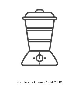 steamer icon. Thin line design