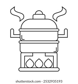 Steamer icon vector on white background