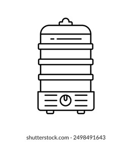 steamer icon with white background vector stock illustration