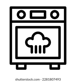 Steamer Oven Vector Line Icon Design