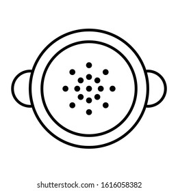 Steamer Pan Icon Symbol. Outline Style
