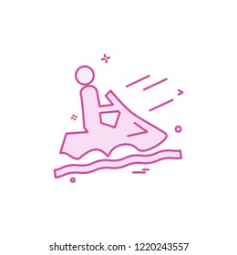 Steamer riding icon design vector