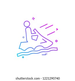 Steamer riding icon design vector