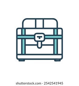 steamer-trunk icon vector illustration style