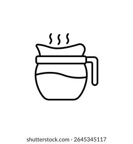 Steaming Beverage Dispenser Icon Illustrating Hot Drink Service