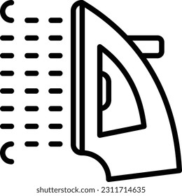Steaming of clothing thin line icon. Laundry service. Modern vector illustration.