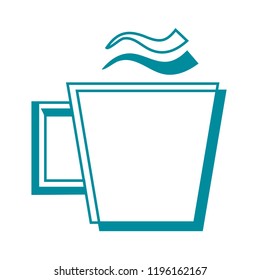 Steaming coffee cup graphic