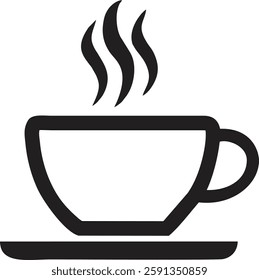 Steaming Coffee Cup Icon vector illustration