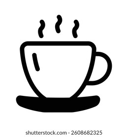 A steaming coffee cup representing breaks or refreshment