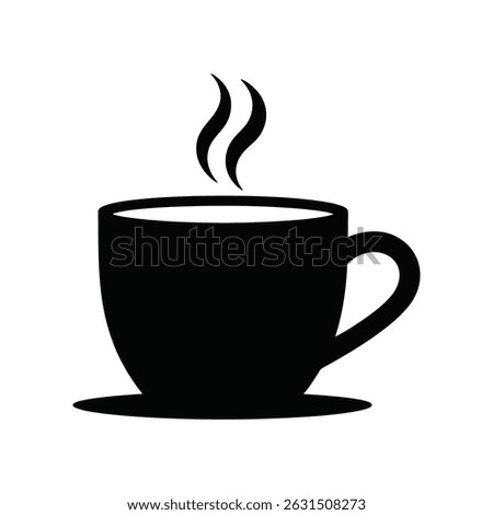 Steaming Coffee Cup Silhouette - Hot Drink Icon