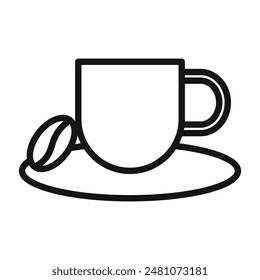 Steaming Coffee Mug Icon for Energizing Morning Routine and Relaxation