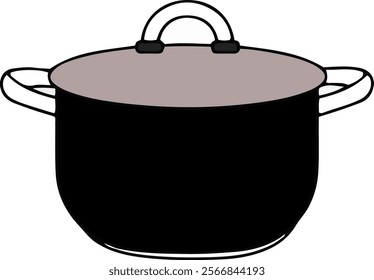 Steaming Cooking Pot illustration Vector Art