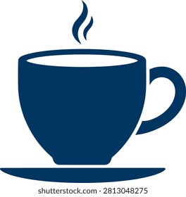 A steaming cup of coffee on a saucer, with a cozy caf