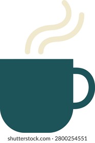 A steaming cup of coffee placed on a wooden table with a cozy caf
