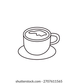 steaming cup of coffee white mug café hot drink latte emoji symbol sign icon vector illustration isolated flat