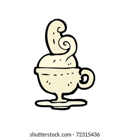 steaming cup of tea cartoon