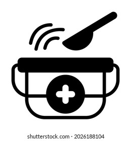 Steaming Healthcare Medical, vector graphic Illustration Icon.