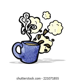 steaming hot coffee