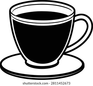 Steaming hot coffee cup with aromatic swirls and rich brown beans