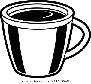 Steaming hot coffee cup with aromatic swirls vector illustration