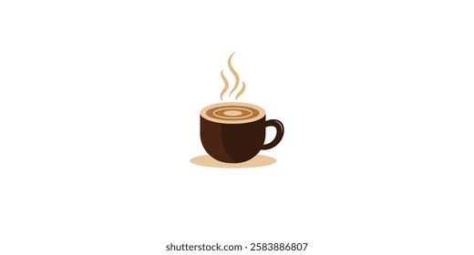 Steaming Hot Coffee Cup Illustration