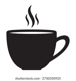 Vapor taza caliente de café icono Vector ilustración gráfica