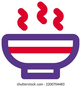 Steaming hot soup served in a bowl.