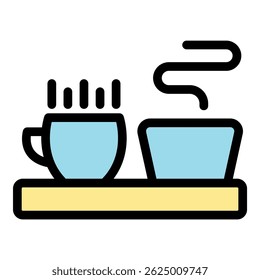 Steaming mug and bowl of soup on a tray, perfect for a cozy meal