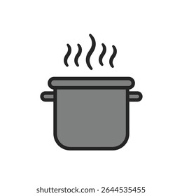 Steaming Pot Icon Symbolizing Hearty Soups and Stews Cooking Culinary Comfort Food