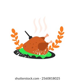 Steaming Roasted Turkey on a Plate