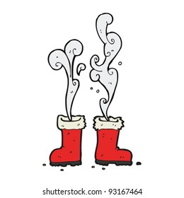 steaming santa claus boots