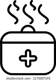 Steaming Vector line Icon Design